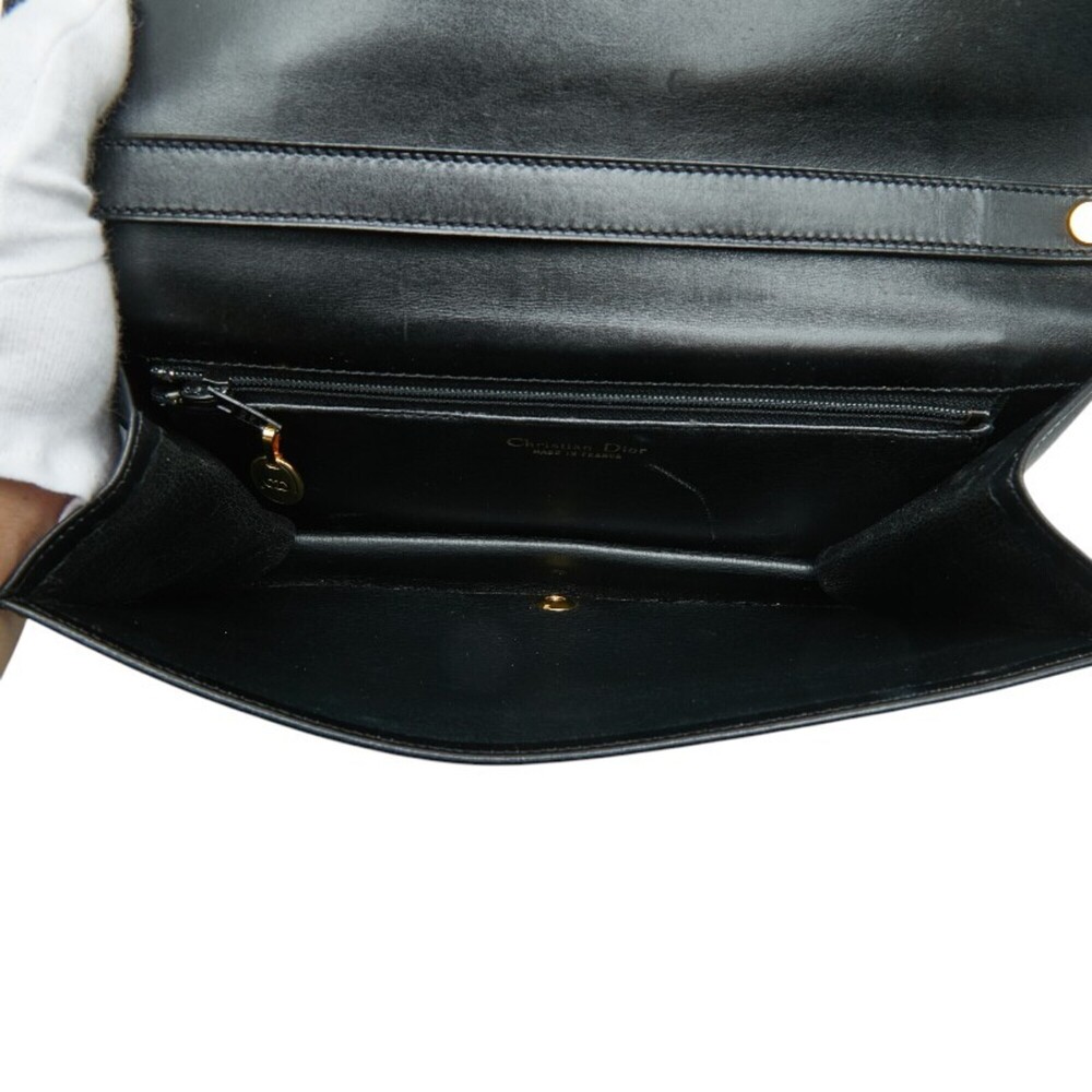 CHRISTIAN DIOR Black Leather Shoulder Bag - Picture 6 of 8
